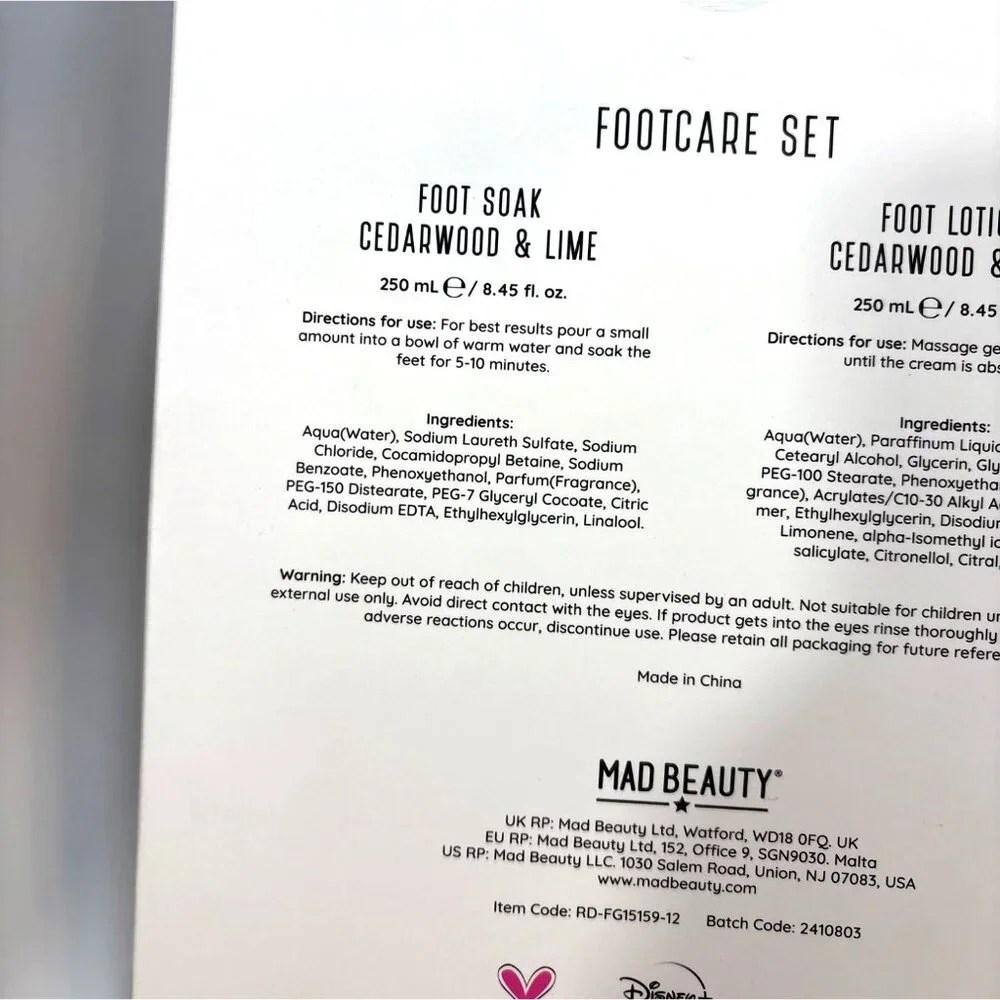 New Star Wars Mandalorian Footcare Set Cedarwood & Lime Foot Soak & Lotion 250ml